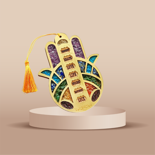 Natural Seven Chakra Crystals Hamsa