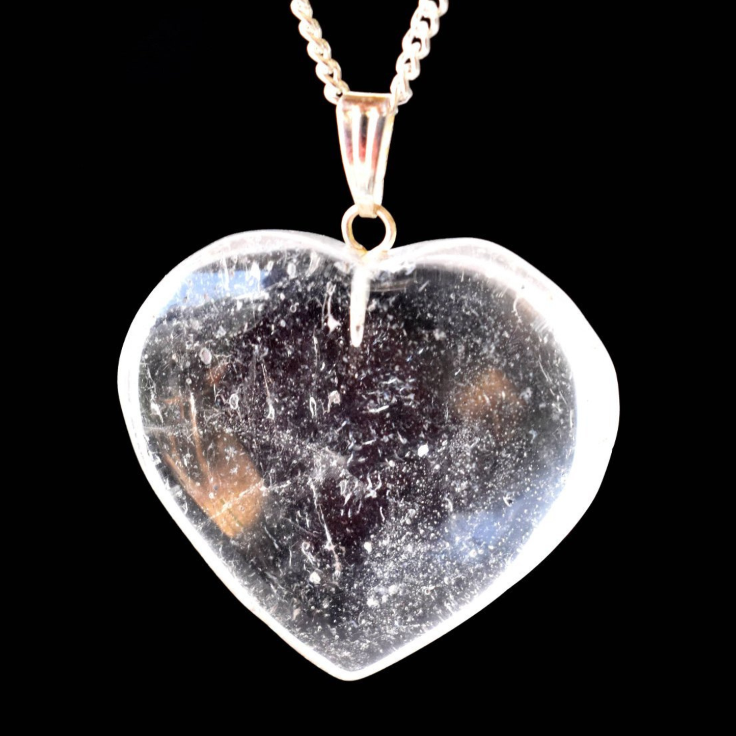 Clear Quartz Heart Shape Pendant