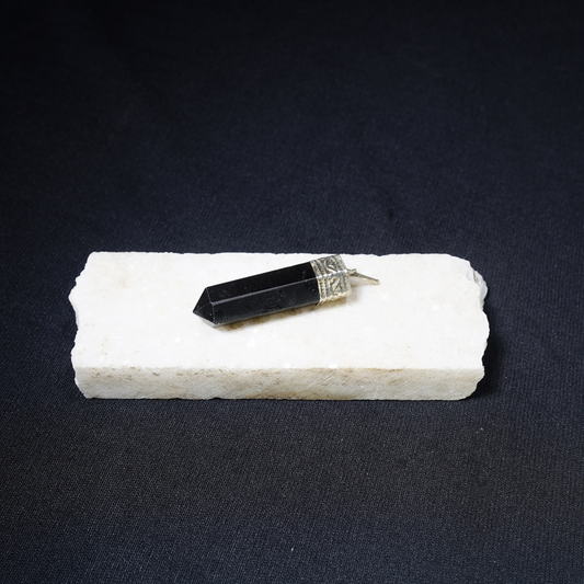 Black Tourmaline Pencil Pendant